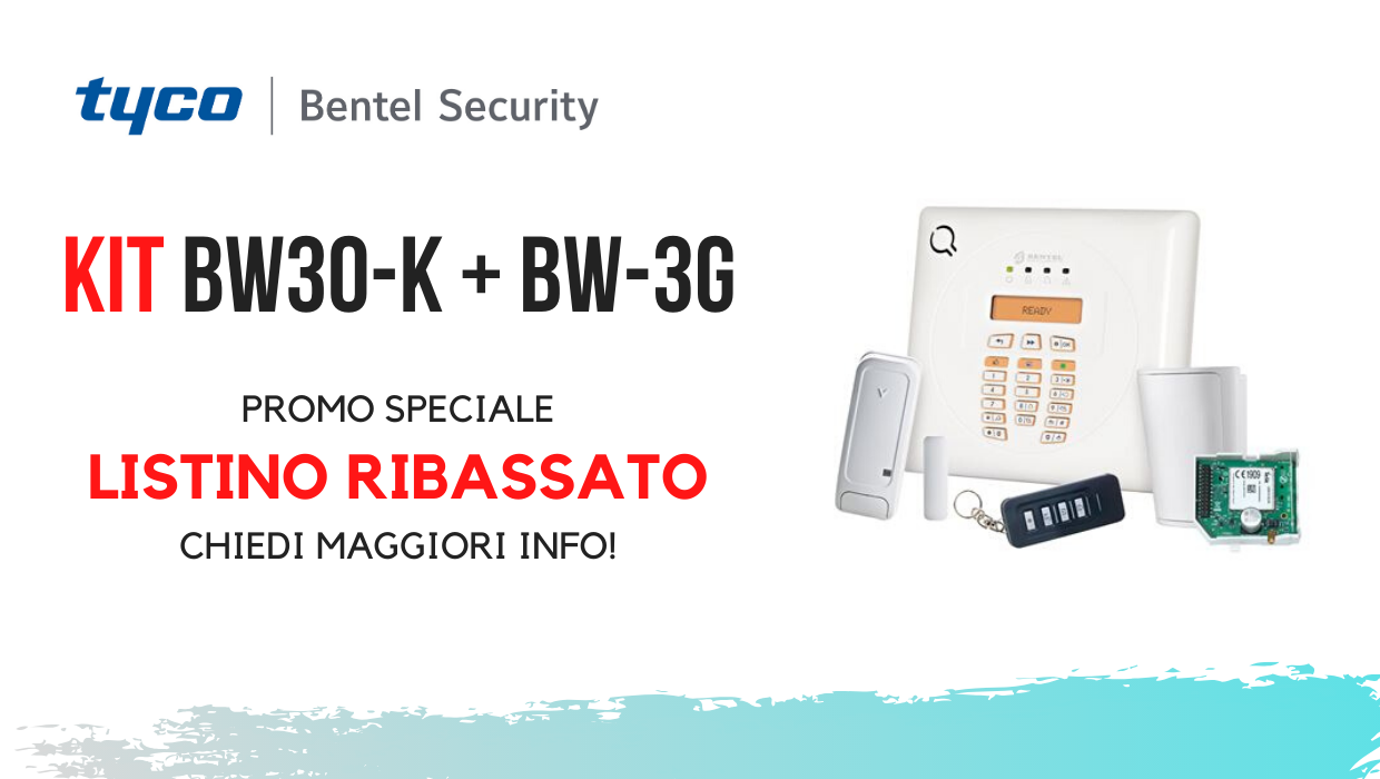 Promo nuovo KIT allarme Bentel BW30-K + BW-3G